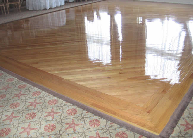 Dance floor refinished in local beach club